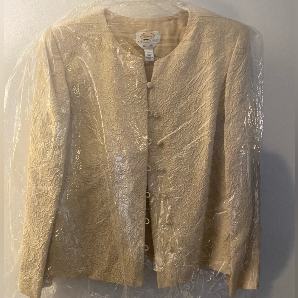 Talbots Silk Cream Jacket Sz 8P